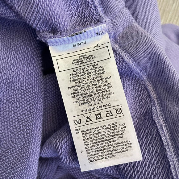 NWOT Adidas Originals Streetball Streetwear Cropped Oversized Sweatshirt Purple - Picture 13 of 15